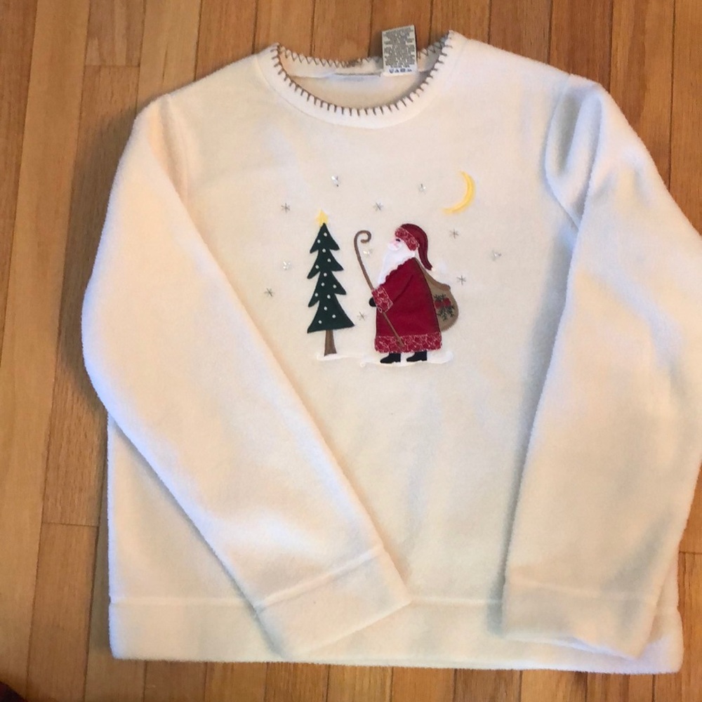 ugly fleece Christmas sweater sz S